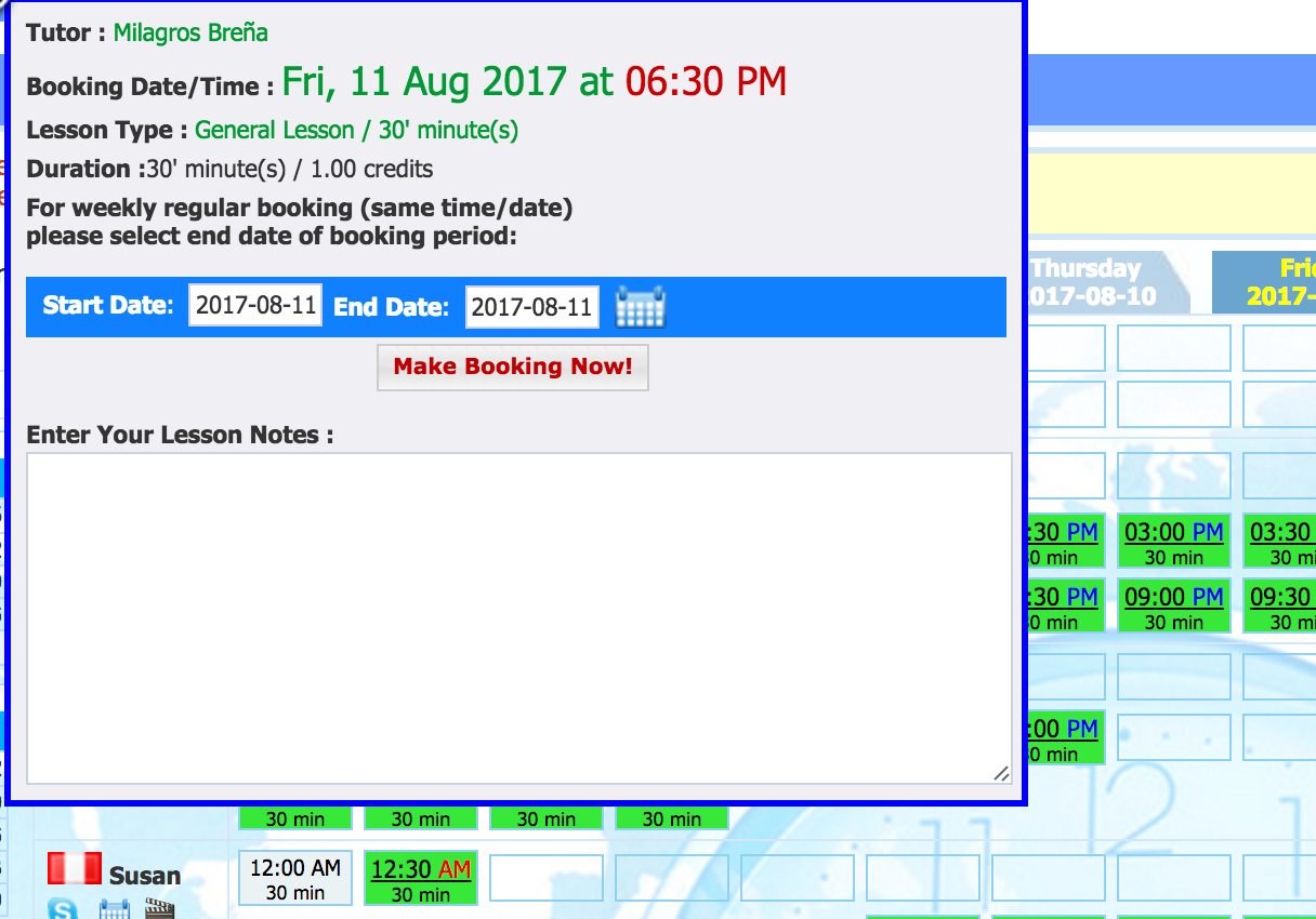 CUY TALK Booking System